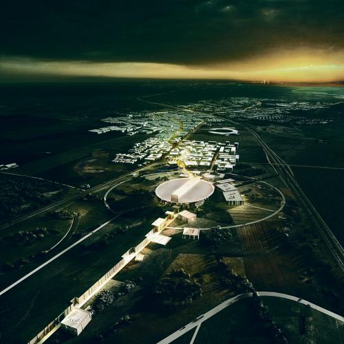 Euroopa uue osakeste kiirendi ESS projekt Rootsis, Lundis.  Henning Larsen Architects