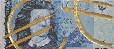 Mall Nukke. Sinine. Akrüülmaal, kuldamine, 2010. 