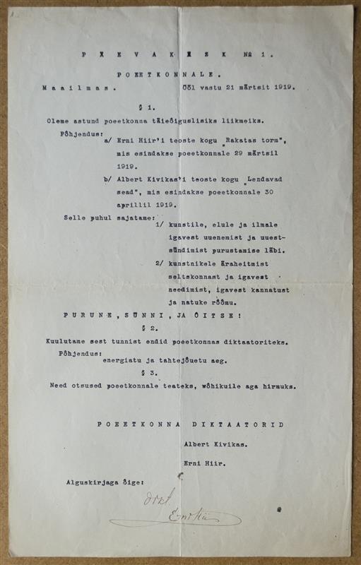 Eestlased on silmapaistev manifestirahvas