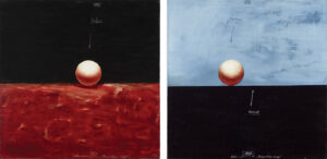 Valeri Vinogradov. Kompositsioon keraga I ja II. Õli, lõuend, 2000. 