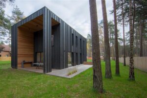 Liimpuidu kasutamise preemia anti ristkihtliimpuidust eramule Nõmmel, arhitekt Sten Ader (SKAD Arhitektid). 