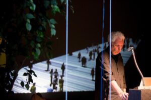 Heiner Goebbels rääkis Vabal Laval oma lavastuste saamislugudest. 