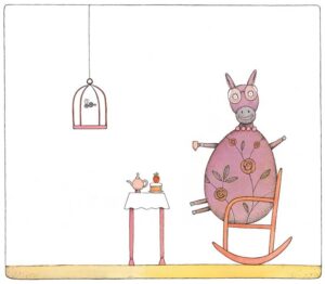 Piret Raua illustratsioon raamatule „Roosi tahab lennata“, 2013.Autori omand