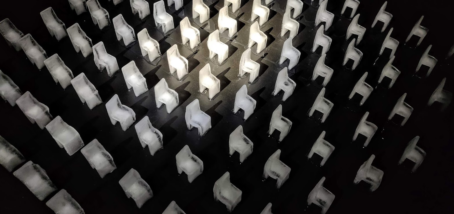 Alide Zvorovski & Katri Pekri näitus “jää auditoorium” HOP galeriis