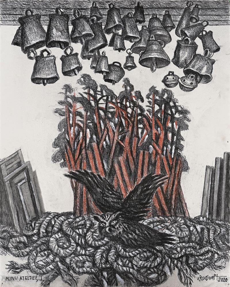 Kunstnik joonistab ateljeevaikuses oma m&otilde;tted kuuldavaks