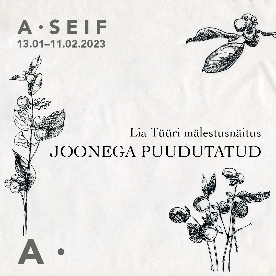 Lia Tüüri mälestusnäitus “Joonega puudutatud” A-Galerii seifis
